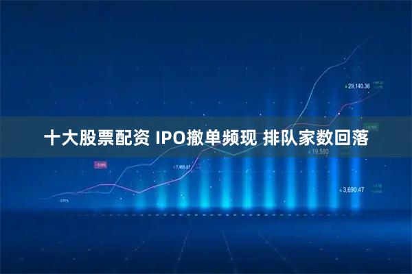 十大股票配资 IPO撤单频现 排队家数回落