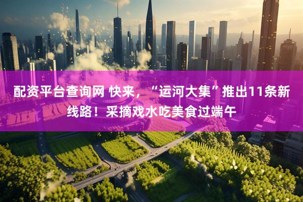 配资平台查询网 快来，“运河大集”推出11条新线路！采摘戏水吃美食过端午
